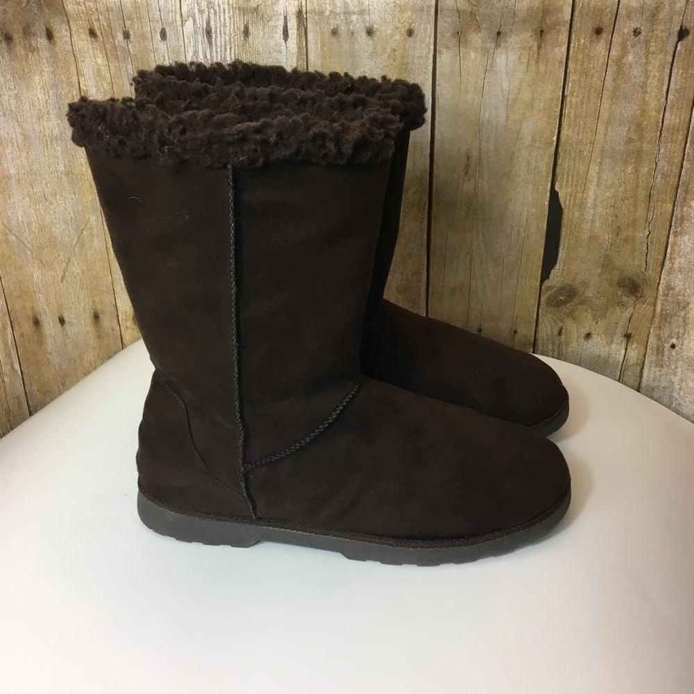 Kohls SO faux fur brown  boots